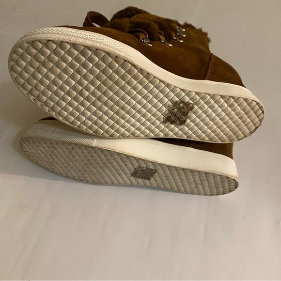 🍁Steve Madden Brown Fur-Lined Women's Sneakers - Picture 11 of 13